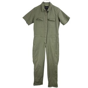 BP Wildfang Green Utility Jumpsuit Short‎ Sleeve UTILITY Women SMALL PUNK